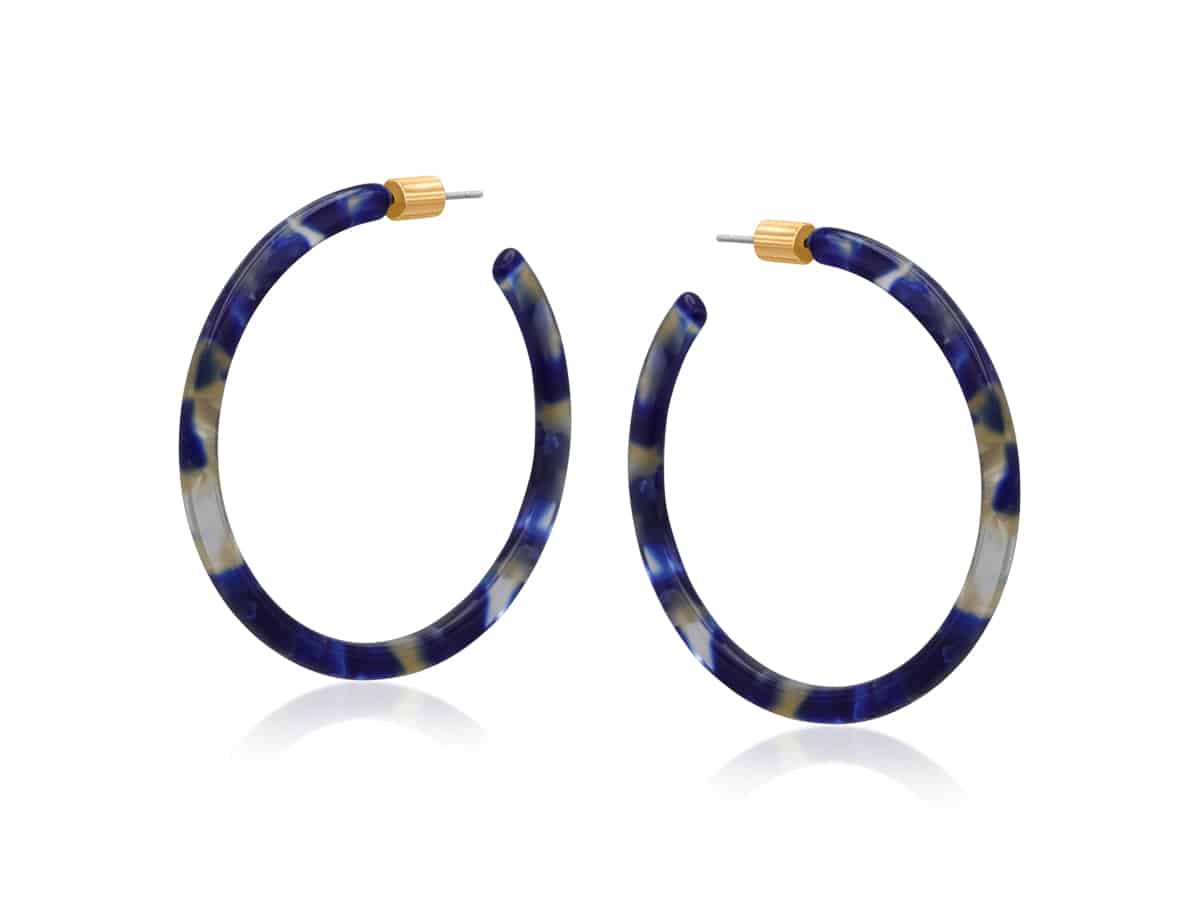 OCTAVIA RESIN STATEMENT HOOP EARRINGS