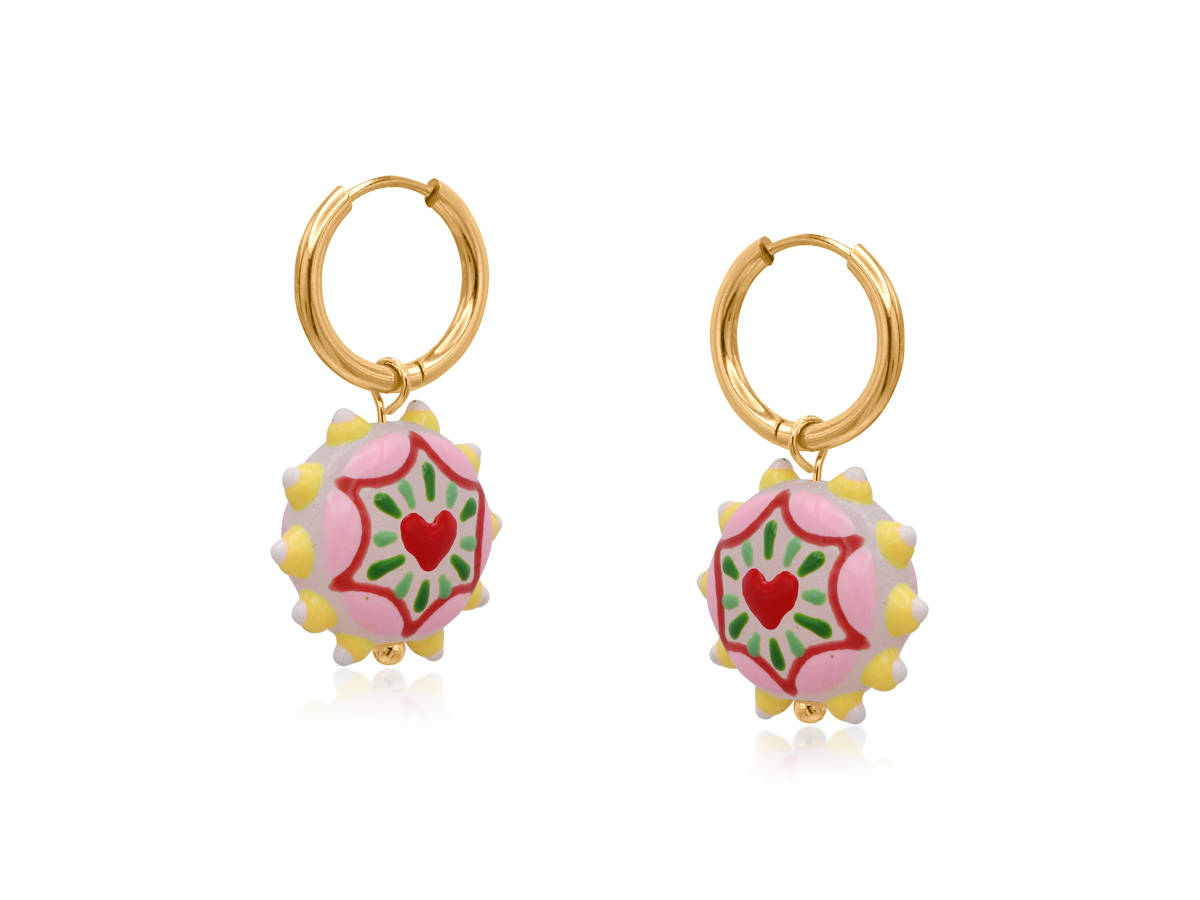 Heart Vivid Charm Petite Earrings 4182