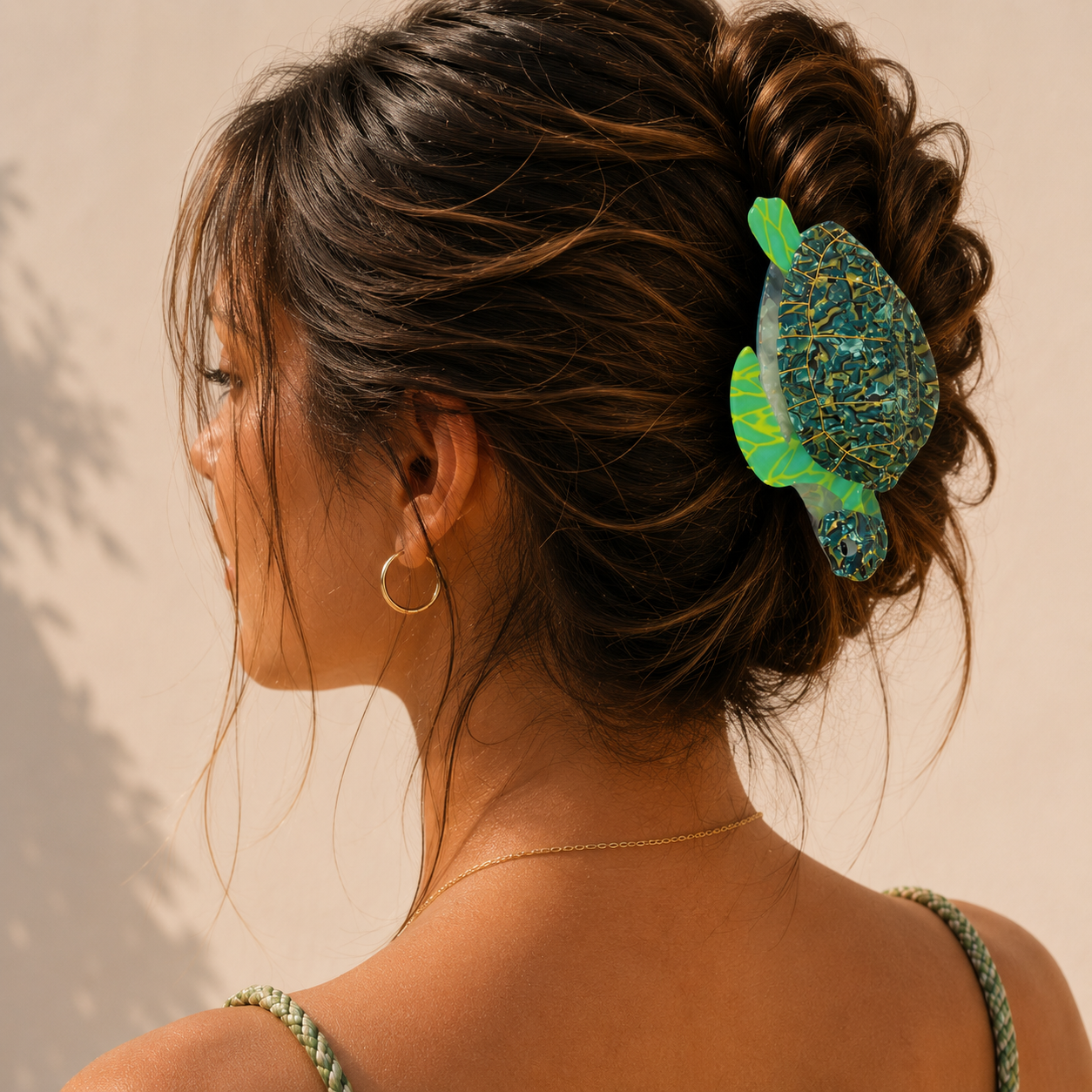 GREEN TURTLE HAIRCLIP